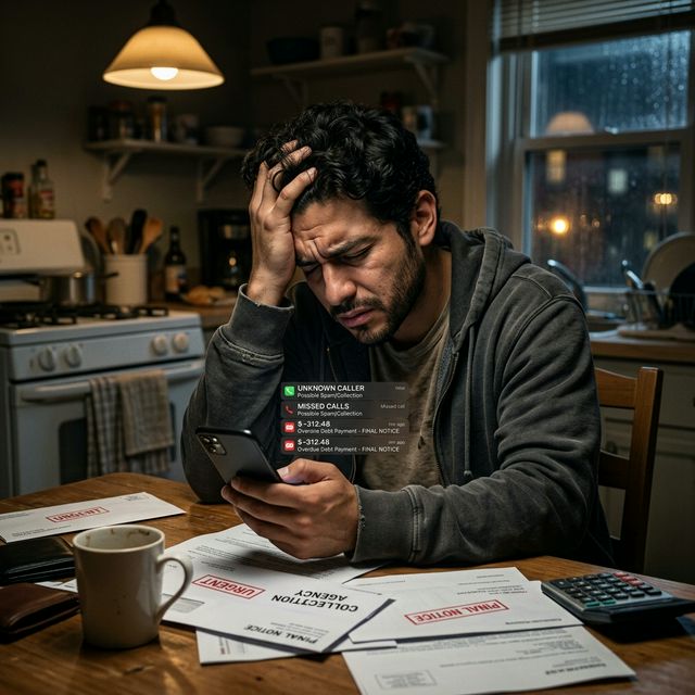 Persona con angustia financiera